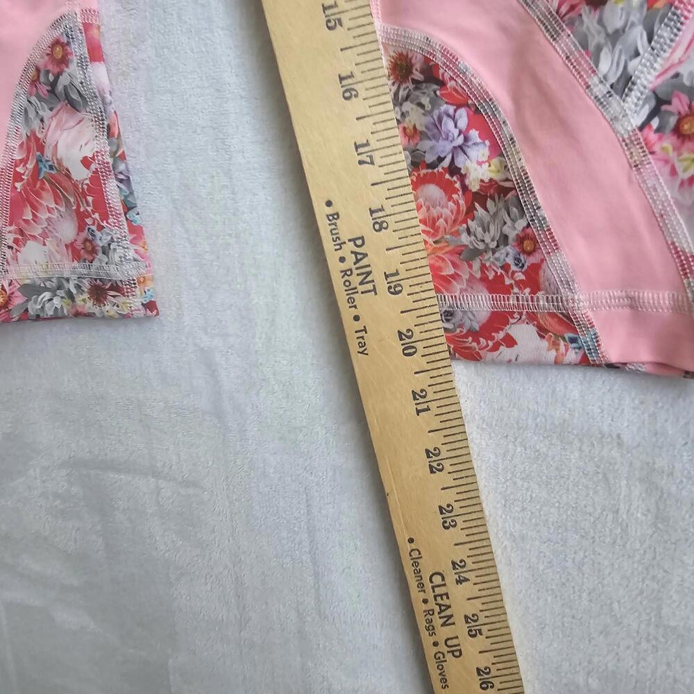 Lululemon Flowabunga Run Inspire Cropped Floral Print Leggings Pink Size 8 - Picture 7 of 11